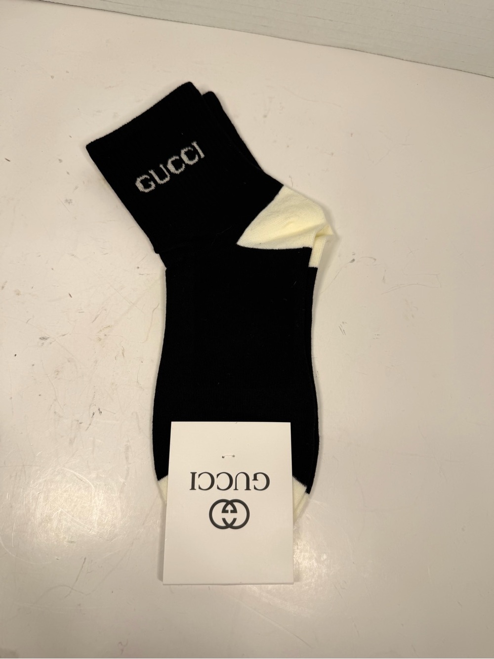 Gucci Logo-Print Cotton-Blend Crew Socks